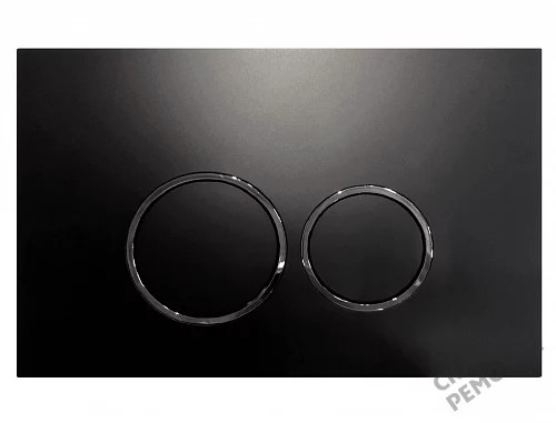 Фото Кнопка Акваника Basic R-type 01.02.02202 пластик хром/черный купить в Кемерове: цена, описание, фото. Интернет-магазин 1