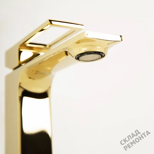 Фото Смеситель для раковины BelBagno Luce LUC-LVM-ORO однорычажный золото купить в Кемерове: цена, описание, фото. Интернет-магазин 4
