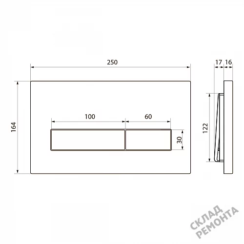 Фото Кнопка Point Меркурий PN44831BM ABS пластик черный матовый купить в Кемерове: цена, описание, фото. Интернет-магазин 3