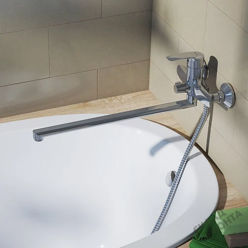Фото Смеситель для ванны Iddis Рэй RAYSBL2i10WA однорычажный хром купить в Кемерове: цена, описание, фото. Интернет-магазин 3