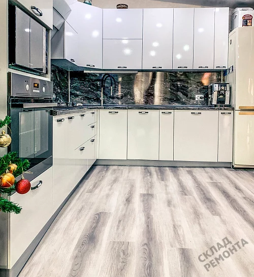 Фото Кухня ДСВ Олива снег – купить в Кемерове: цена, описание, фото. Интернет-магазин 4