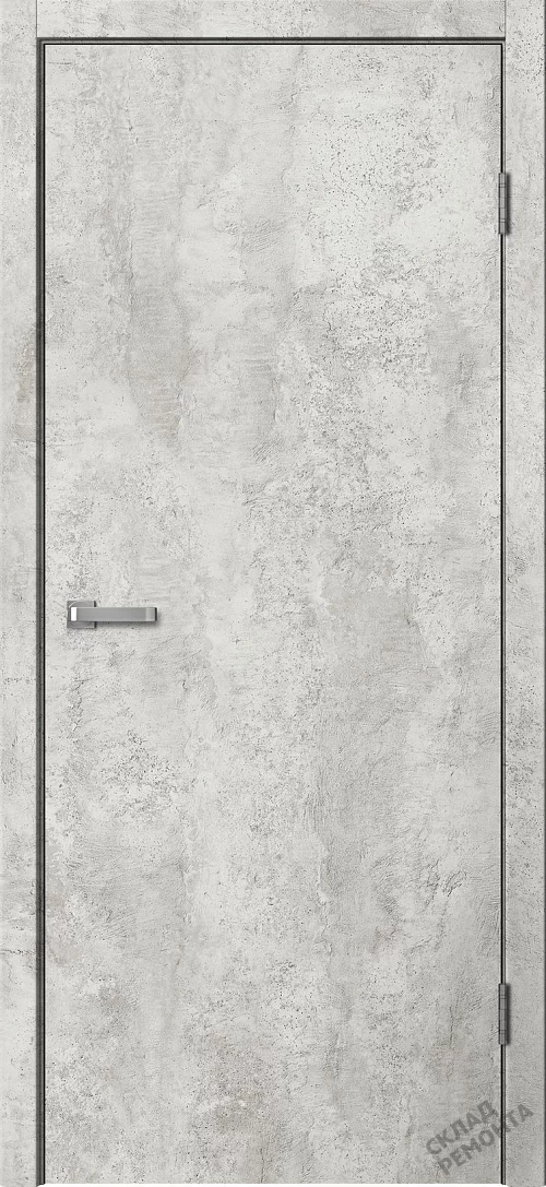 Фото Дверь FlyDoors Гладкое ПГ (АБС черная кромка) цемент светлый, микрофлекс, без стекла – купить в Кемерове: цена, описание, фото. Интернет-магазин. 3