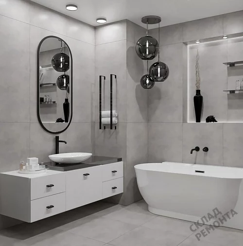 Фото Керамогранит матовый Steppe Ceramics Silent Grey серый 600*600*9,5 – купить в Кемерове: цена, описание, фото. Интернет-магазин 3