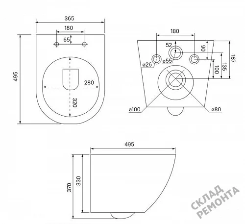 Фото Унитаз подвесной Iddis Бланко BLARNSEi25 безободковый купить в Кемерове: цена, описание, фото. Интернет-магазин 12