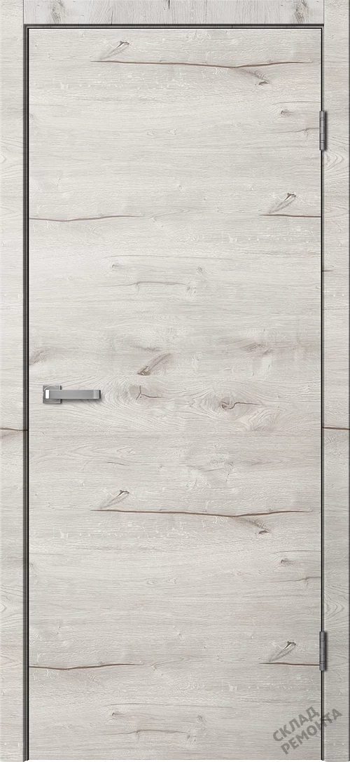 Фото Дверь FlyDoors Лофт LF01 (полотно 700 мм) дуб арктик, ПВХ, без стекла – купить в Кемерове: цена, описание, фото. Интернет-магазин. 1