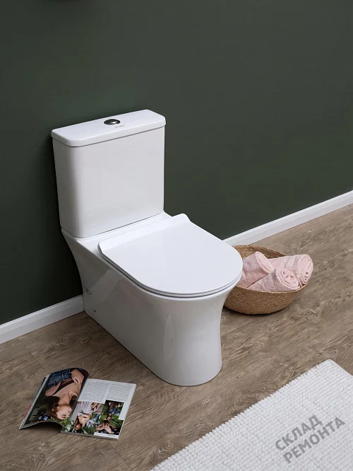 Фото Унитаз напольный Aquanet Roll-C 210764 безободковый купить в Кемерове: цена, описание, фото. Интернет-магазин 1