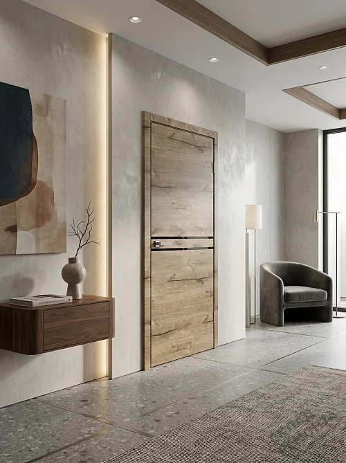 Фото Дверь FlyDoors Лофт LF03 (кромка с 4-х сторон) дуб пацифика, ПВХ, АБС-пластик – купить в Кемерове: цена, описание, фото. Интернет-магазин. 1