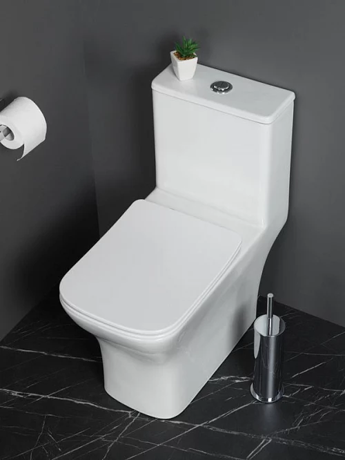 Фото Унитаз моноблок BelBagno Neon BB8617CPR-MN/SC безободковый купить в Кемерове: цена, описание, фото. Интернет-магазин 1