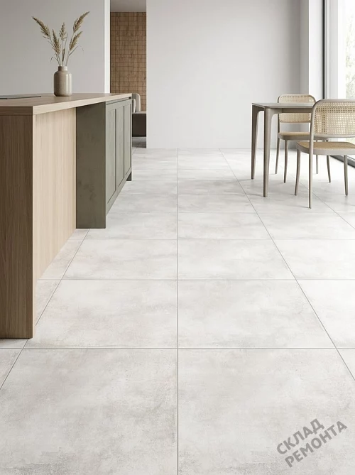 Фото Керамогранит матовый Alma Ceramica Тотем GFU6060TTM00R белый 600*600*9 – купить в Кемерове: цена, описание, фото. Интернет-магазин 1