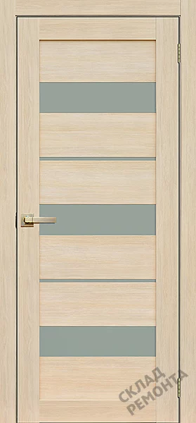 Фото Дверь FlyDoors Ла Стелла 200 ясень латте, экошпон, матовое стекло – купить в Кемерове: цена, описание, фото. Интернет-магазин. 2