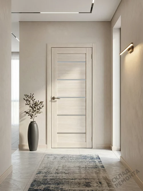 Фото Дверь FlyDoors Ла Стелла 206 ясень снежный, экошпон, матовое стекло – купить в Кемерове: цена, описание, фото. Интернет-магазин. 1