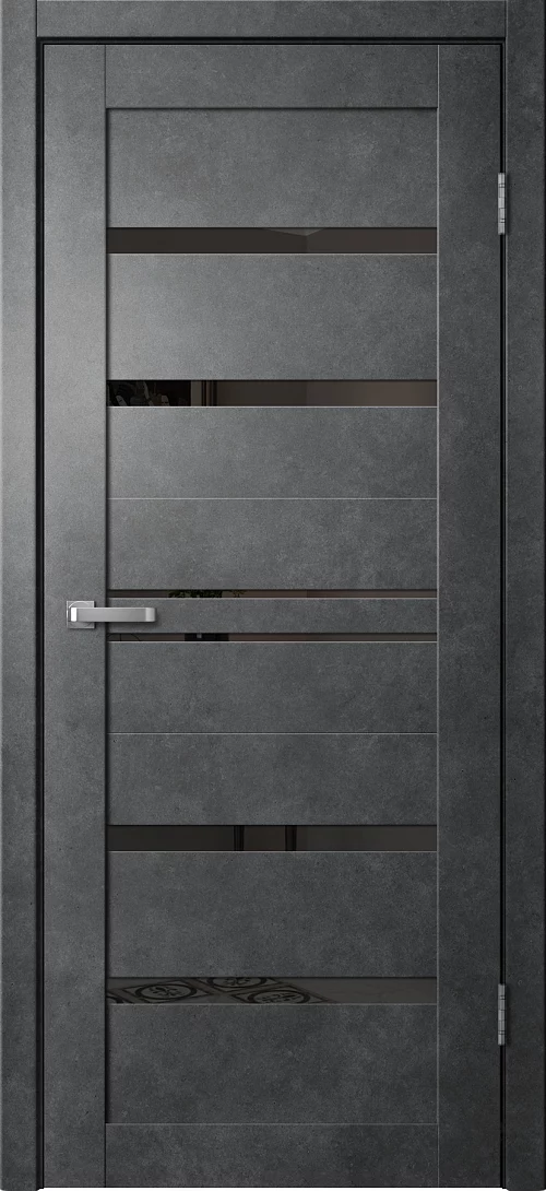Фото Дверь FlyDoors Барн B01 бетон темный, ПВХ, черное стекло – купить в Кемерове: цена, описание, фото. Интернет-магазин. 2