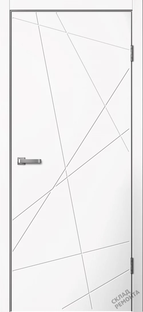 Фото Дверь FlyDoors Лайн LN01 белый, ПВХ, без стекла – купить в Кемерове: цена, описание, фото. Интернет-магазин. 1
