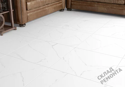 Фото Керамогранит матовый Alma Ceramica Каррара GFU04CRR00R светло-серый 600*600*9 – купить в Кемерове: цена, описание, фото. Интернет-магазин 2
