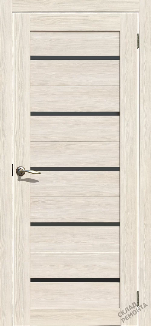 Фото Дверь FlyDoors Ла Стелла 206 ясень снежный, экошпон, черное стекло – купить в Кемерове: цена, описание, фото. Интернет-магазин. 1