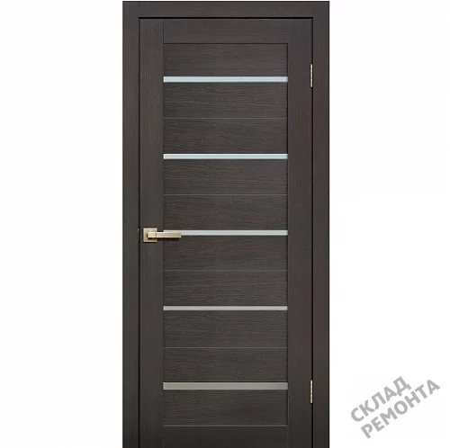 Фото Дверь FlyDoors Лайт Дорс L26 венге 3Д, микрофлекс, матовое стекло – купить в Кемерове: цена, описание, фото. Интернет-магазин. 1