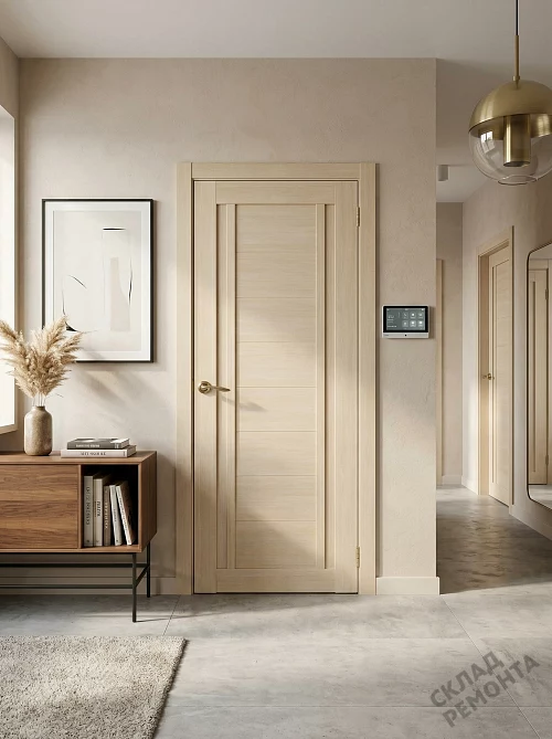 Фото Дверь FlyDoors Ла Стелла 204 ясень латте, экошпон, без стекла – купить в Кемерове: цена, описание, фото. Интернет-магазин. 1