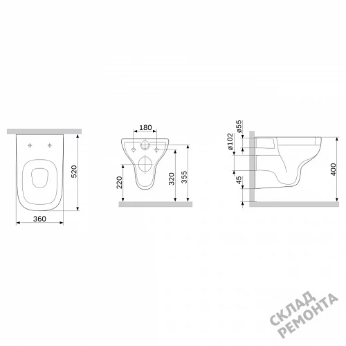 Фото Унитаз подвесной Am.Pm Spirit V2.0 C701700WH безободковый купить в Кемерове: цена, описание, фото. Интернет-магазин 4