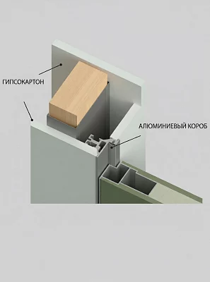 Дверной короб VellDoris Инвизибл Оптим Анод 7106 (с петлями) с уплотнителем серый