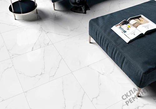 Фото Керамогранит матовый Alma Ceramica Каррара GFU04CRR00R светло-серый 600*600*9 – купить в Кемерове: цена, описание, фото. Интернет-магазин 3