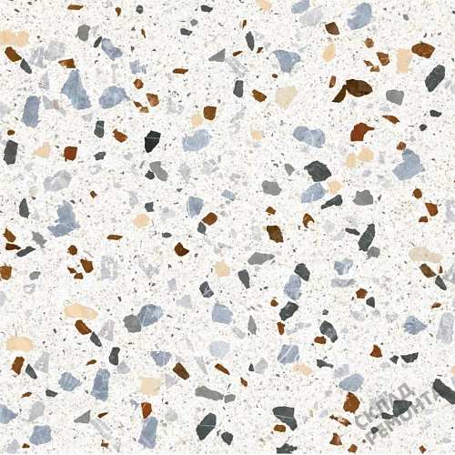 Фото Керамогранит матовый Steppe Ceramics Chips White белый 600*600*9 – купить в Кемерове: цена, описание, фото. Интернет-магазин 1
