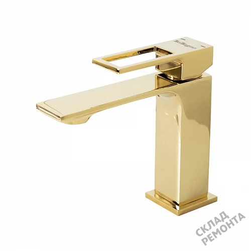 Фото Смеситель для раковины BelBagno Luce LUC-LVM-ORO однорычажный золото купить в Кемерове: цена, описание, фото. Интернет-магазин 1