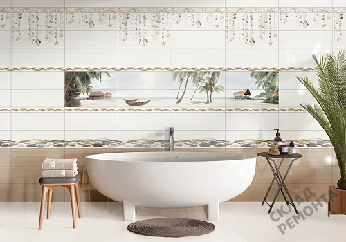 Фото Вставка Alma Ceramica Айленд DWA11ALD404 разноцветный 200*600 – купить в Кемерове: цена, описание, фото. Интернет-магазин 2
