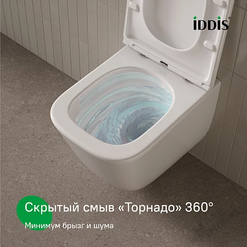 Фото Унитаз подвесной Iddis Torr TOQFDSEi25 безободковый купить в Кемерове: цена, описание, фото. Интернет-магазин 2