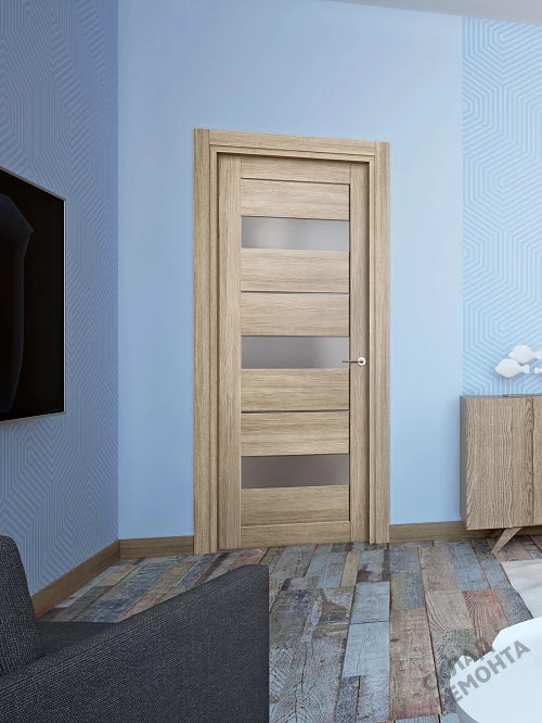 Фото Дверь FlyDoors Ла Стелла 200 ясень латте, экошпон, матовое стекло – купить в Кемерове: цена, описание, фото. Интернет-магазин. 1