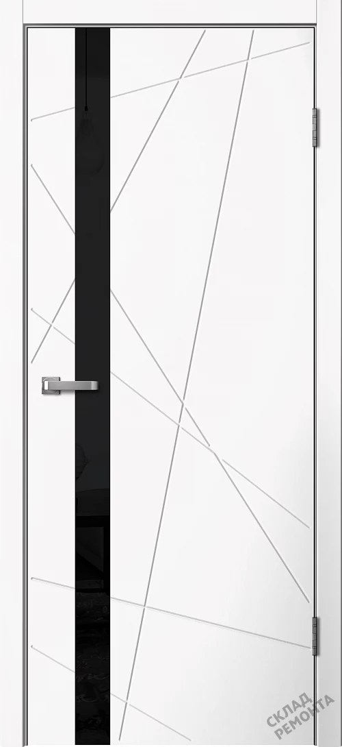 Фото Дверь FlyDoors Лайн LN02 белый, ПВХ, черное стекло – купить в Кемерове: цена, описание, фото. Интернет-магазин. 3