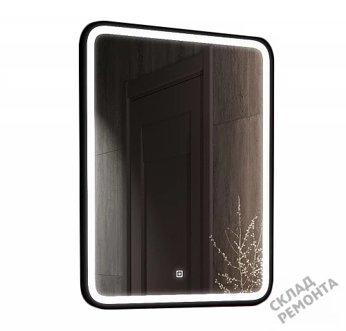 Фото Зеркало подвесное Континент Enjoy Black LED 60*80 (ЗЛП1100) с подсветкой, черный купить в Кемерове: цена, описание, фото. Интернет-магазин 4