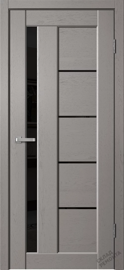 Фото Дверь FlyDoors Статус ST03 грей софт, ПВХ, черное стекло – купить в Кемерове: цена, описание, фото. Интернет-магазин. 1