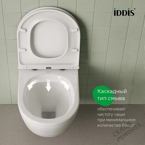 Фото Унитаз подвесной Iddis Бланко BLARNSEi25 безободковый купить в Кемерове: цена, описание, фото. Интернет-магазин 4