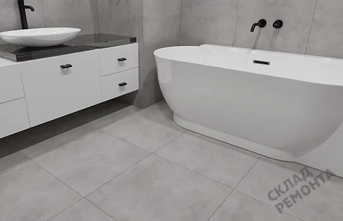 Фото Керамогранит матовый Steppe Ceramics Silent Grey серый 600*600*9,5 – купить в Кемерове: цена, описание, фото. Интернет-магазин 5